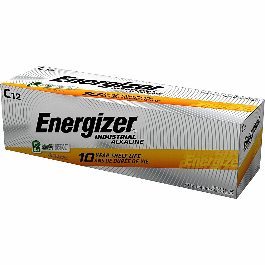 Energizer Industrial C Batteries, C Cell Energizer Industrial Alkaline Batteries (EVEEN93)