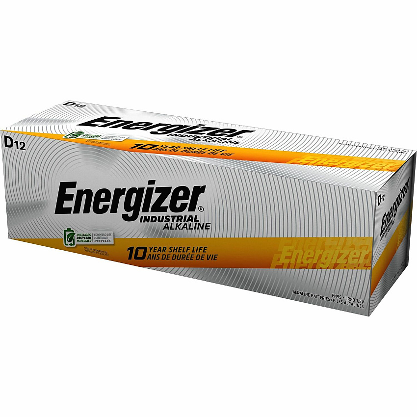 Energizer Industrial D Batteries, D Cell Energizer Industrial Alkaline Batteries (EVEEN95)