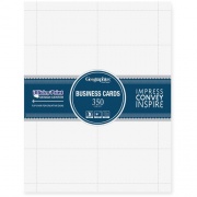 Geographics Inkjet, Laser Business Card - White - Recycled - 30% Recycled Content (39051)