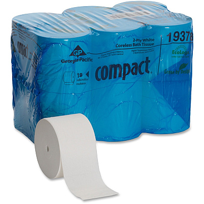 Compact Coreless Recycled Toilet Paper (GPC19378)