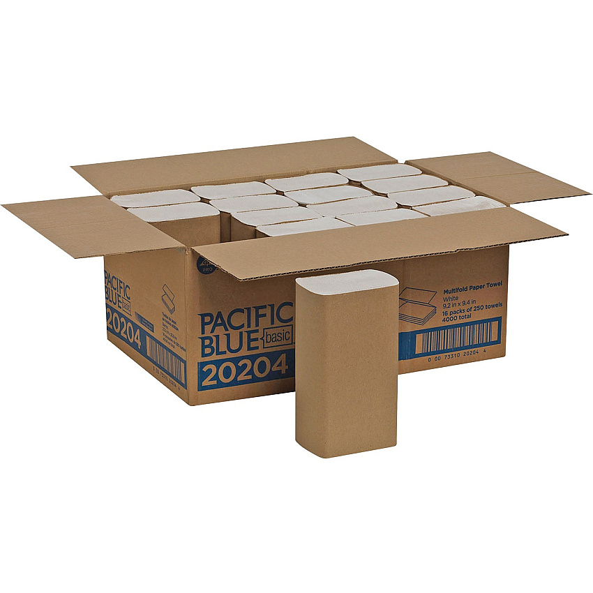 Pacific Blue Basic 1-ply Multifold Paper Towel (GPC20204)