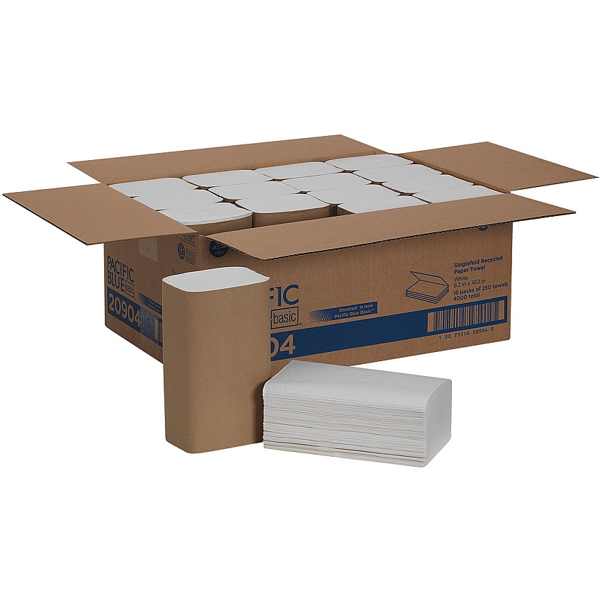 Pacific Blue Basic S-Fold Recycled Paper Towels (GPC20904)