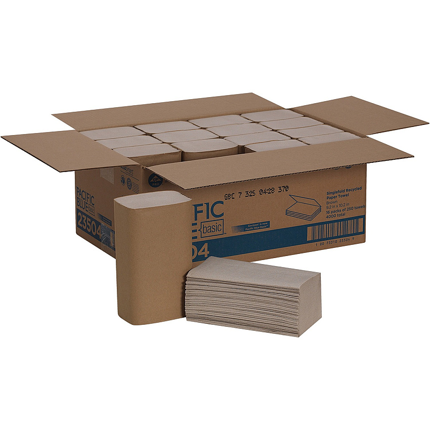 Pacific Blue Basic S-Fold Recycled Paper Towels (GPC23504)