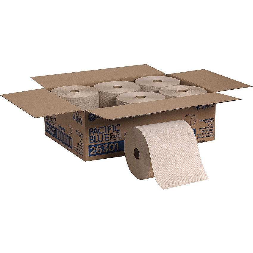 Pacific Blue Basic Recycled Hardwound Paper Roll Towel (GPC26301)
