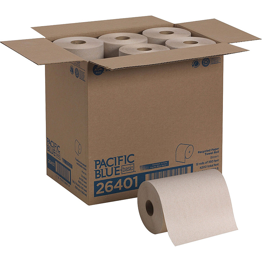 Pacific Blue Basic Recycled Paper Towel Roll (GPC26401)