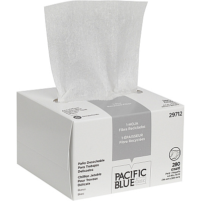 Pacific Blue Basic AccuWipe Recycled Disposable Delicate Task Wipers (GPC29712)