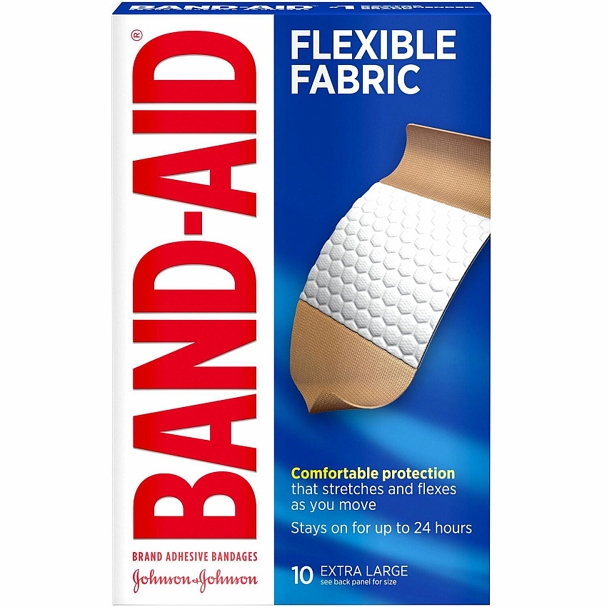 BAND-AID Flexible Fabric Adhesive Bandages - Extra Large (JOJ5685)