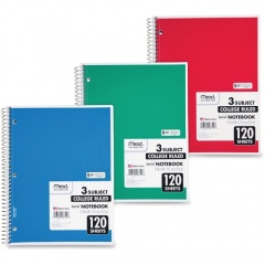 Mead 3-Subject Wire-bound Notebook - Letter-size (06710)