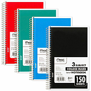 Mead 3-Subject Wirebound College Rule Notebook (MEA06900)