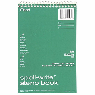 Mead Spell-Write Steno Book (MEA43080)