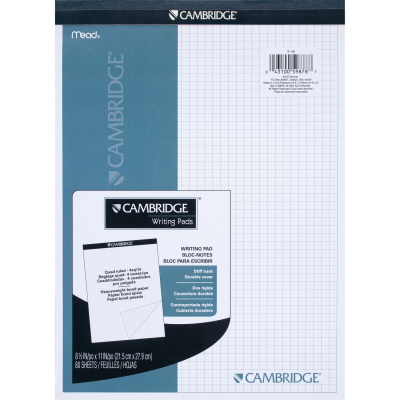 Mead Quad Ruled Stiff - Back Planning Pad - Letter (59878)