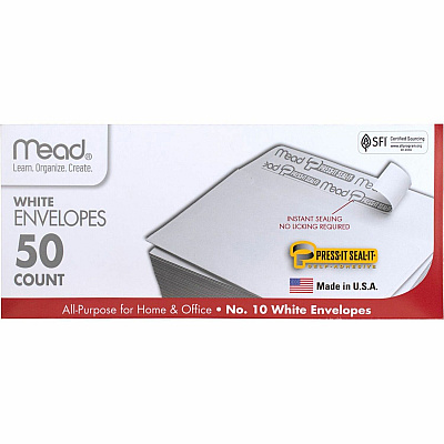 Mead Plain White Self-Seal Business Envelopes (MEA75024)