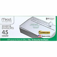 Mead Press-it Seal-it No. 10 Security Envelopes (MEA75026)