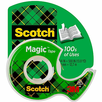 Scotch Dispensing Matte Finish Magic Tape (MMM122)