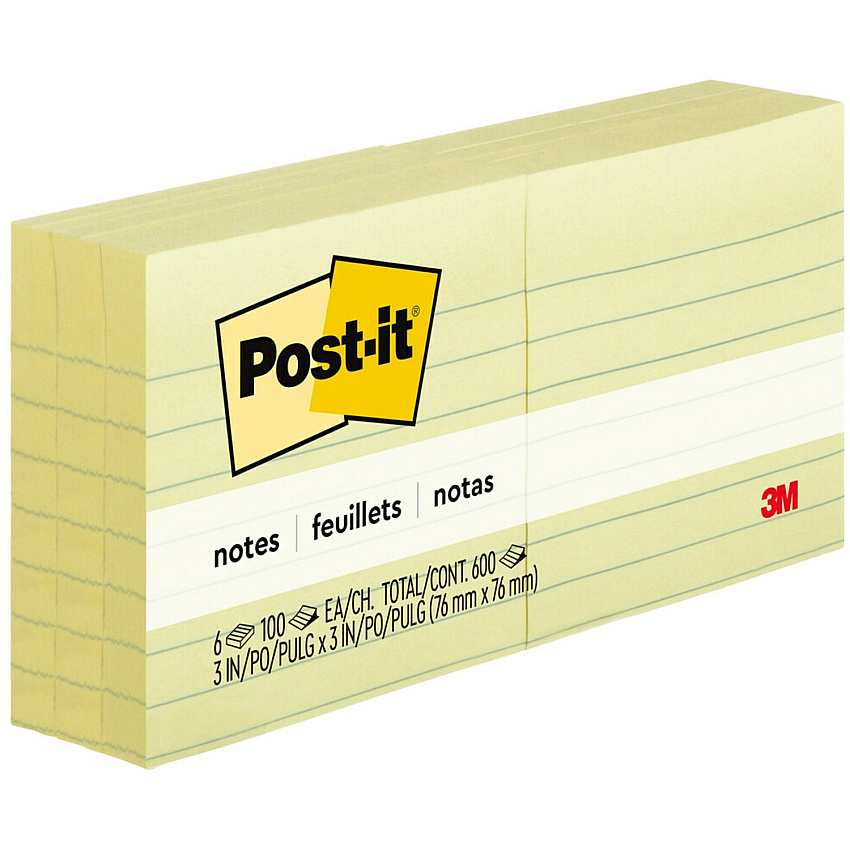 Post-it Lined Notes (MMM6306PK)