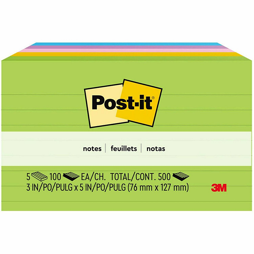Post-it Notes Original Lined Notepads - Floral Fantasy Color Collection (MMM6355AU)