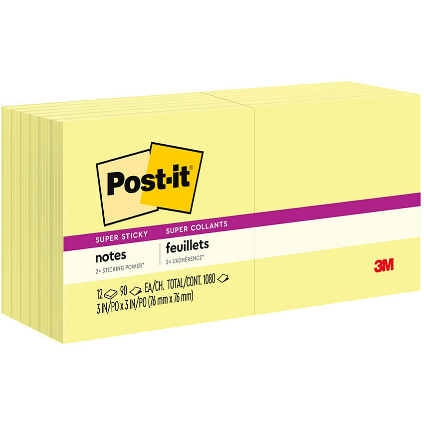 Post-it Super Sticky Notes (MMM65412SSCY)