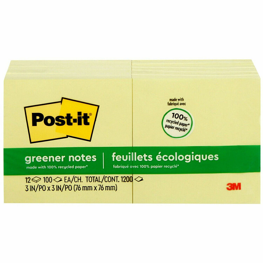 Post-it Greener Notes (MMM654RPYW)