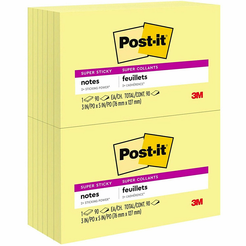 Post-it Super Sticky Notes (MMM65512SSCY)