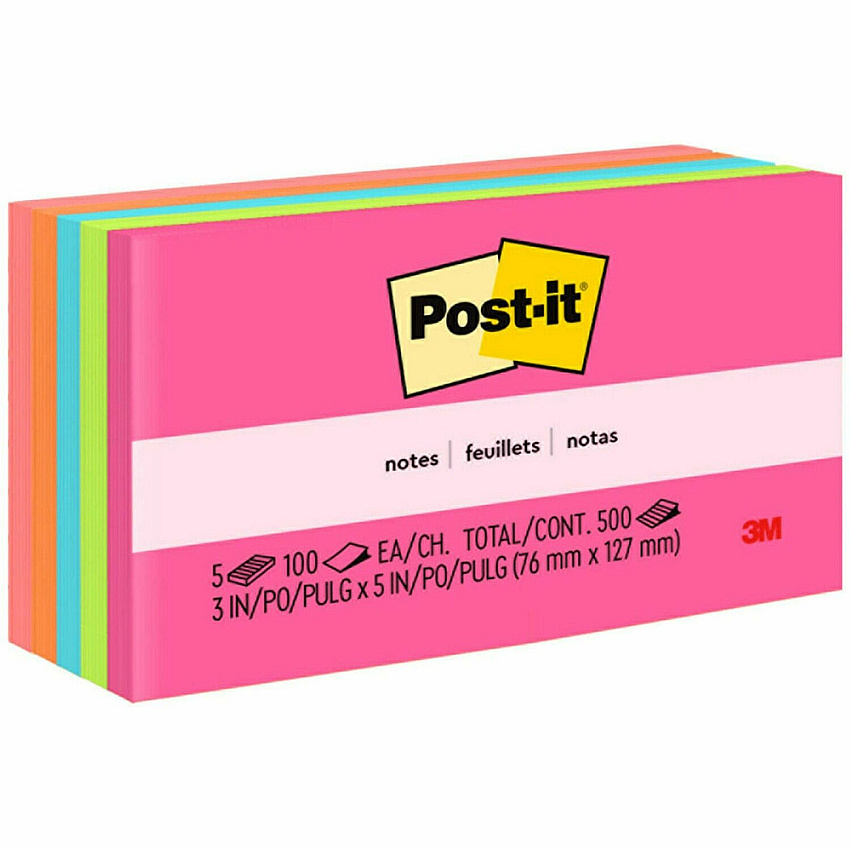 Post-it Notes Original Notepads - Poptimistic Color Collection (MMM6555PK)