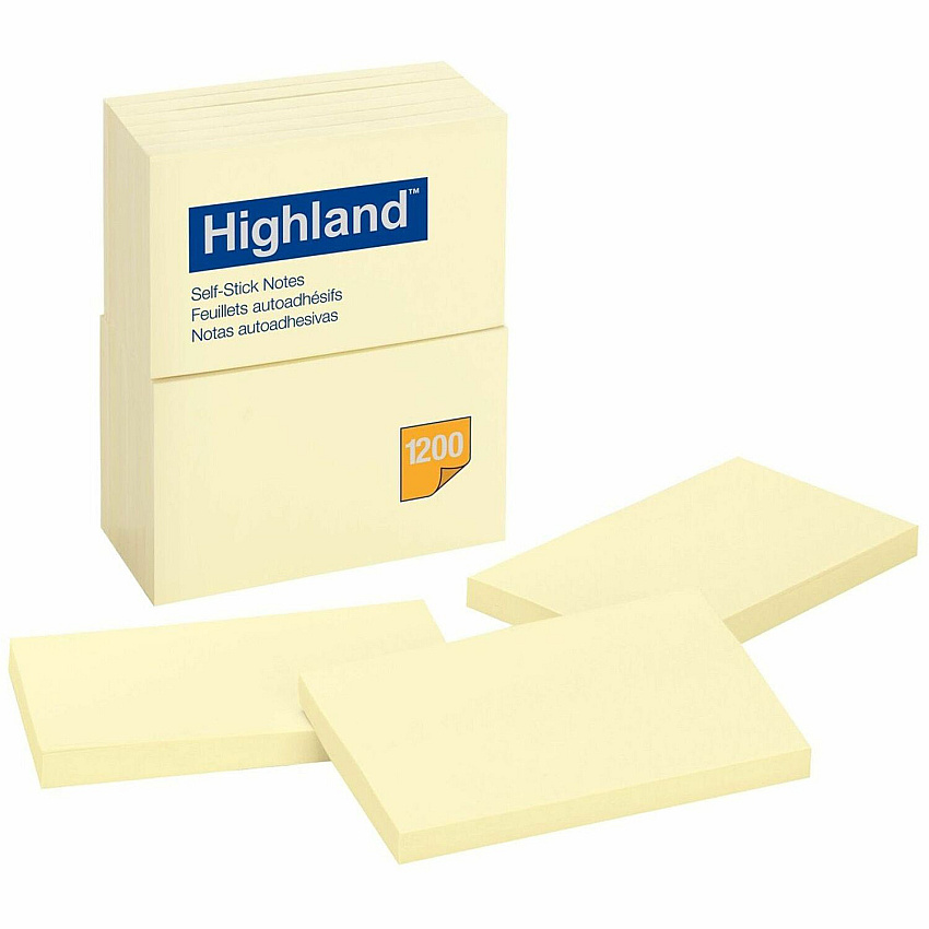 Highland Self-sticking Notepads (MMM6559YW)