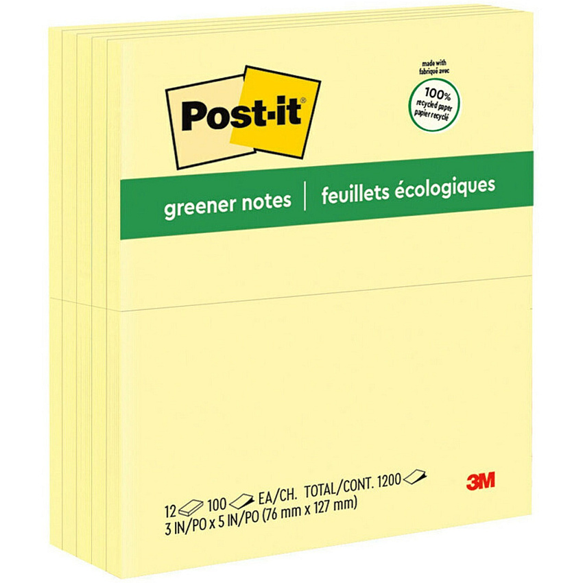 Post-it Greener Notes (MMM655RPYW)