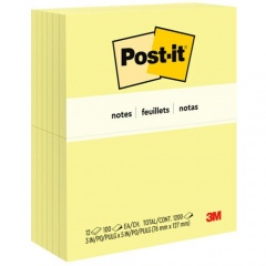 Post-it Original Pads in Canary Yellow (655YW)