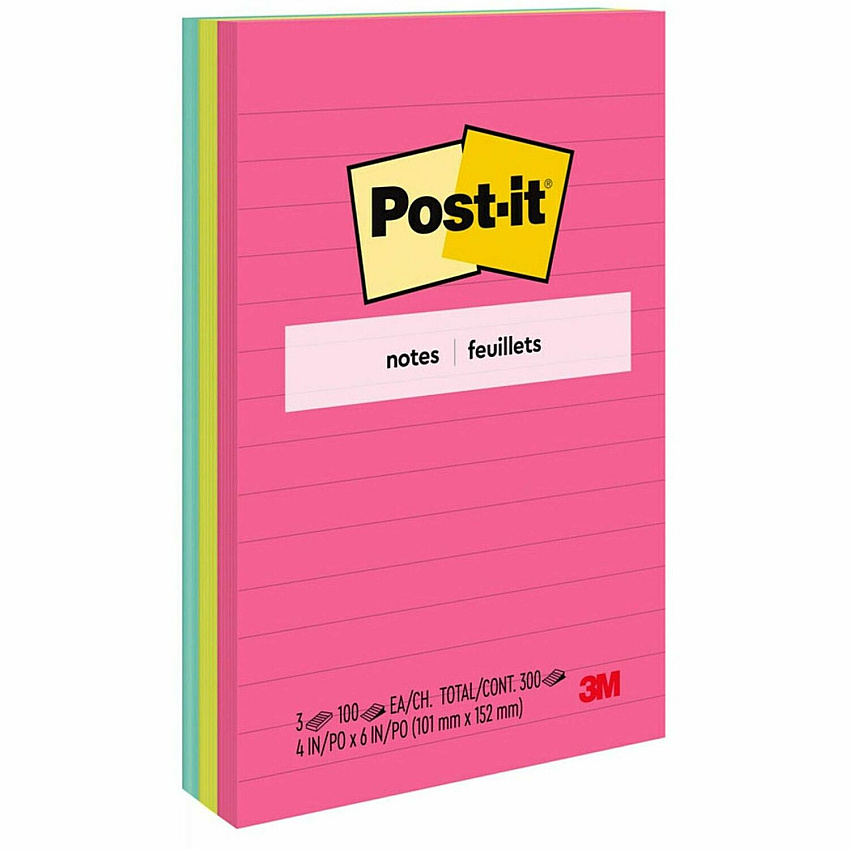 Post-it Lined Notes - Poptimistic Color Collection (MMM6603AN)