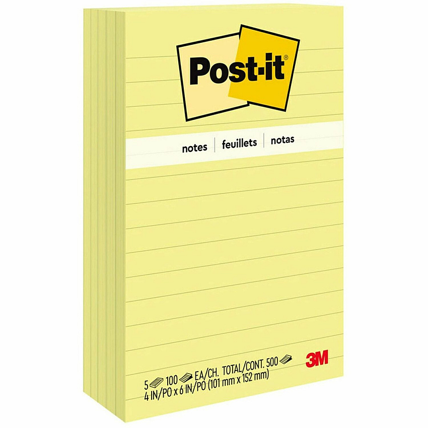 Post-it Lined Notes (MMM6605PK)