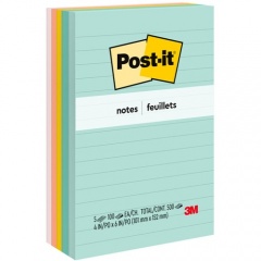 Post-it Lined Notes - Beachside Cafe Color Collection (6605PKAST)