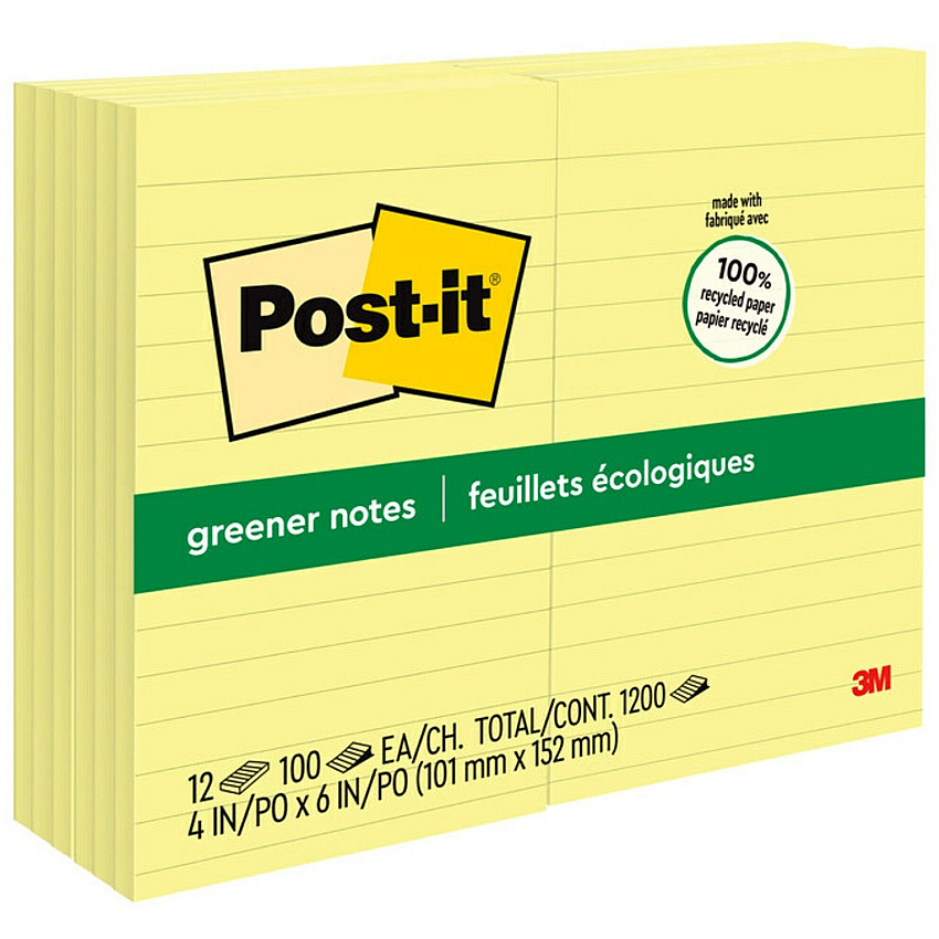 Post-it Greener Notes (MMM660RPYW)