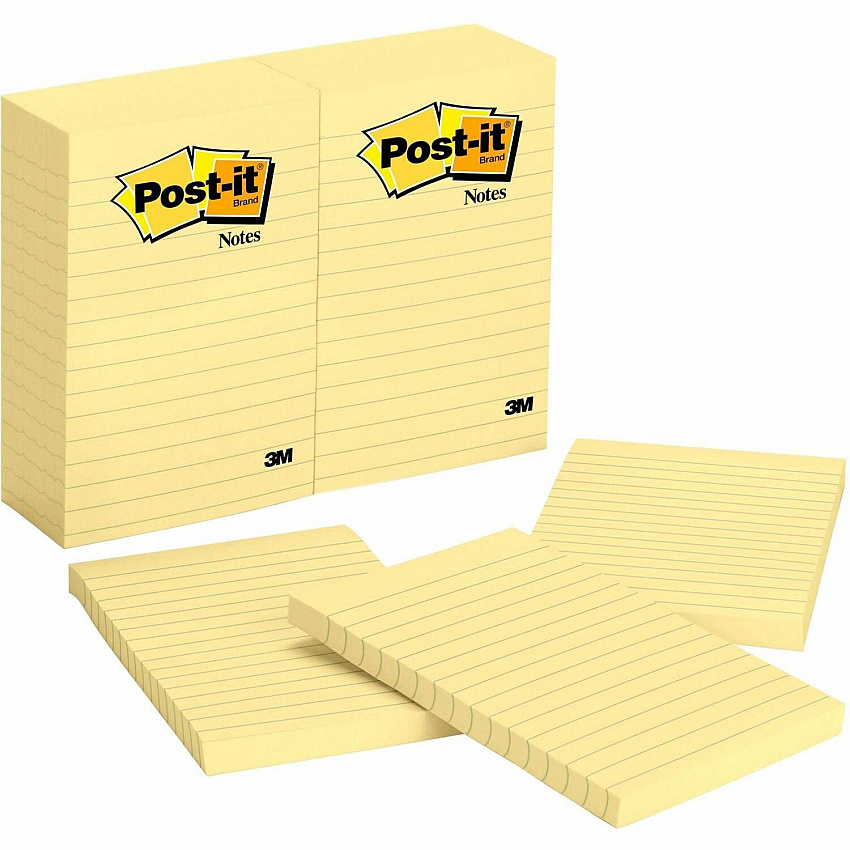 Post-it Notes Original Lined Notepads (MMM660YW)