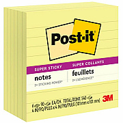 Post-it Super Sticky Lined Notes (MMM6756SSCY)