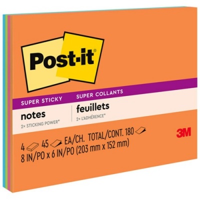 Post-it Super Sticky Notes - Energy Boost Color Collection (6845SSP)