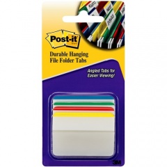 Post-it Tabs, 2" Angled Lined, Assorted Primary Colors (686A1)