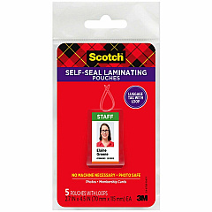 Scotch Self-Sealing Laminating Glossy Tag Pouches (MMMLS8535G)