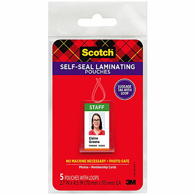 Scotch Self-Sealing Laminating Glossy Tag Pouches (MMMLS8535G)