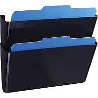 Officemate Mountable Wall File, Black, 2PK (OIC21405)