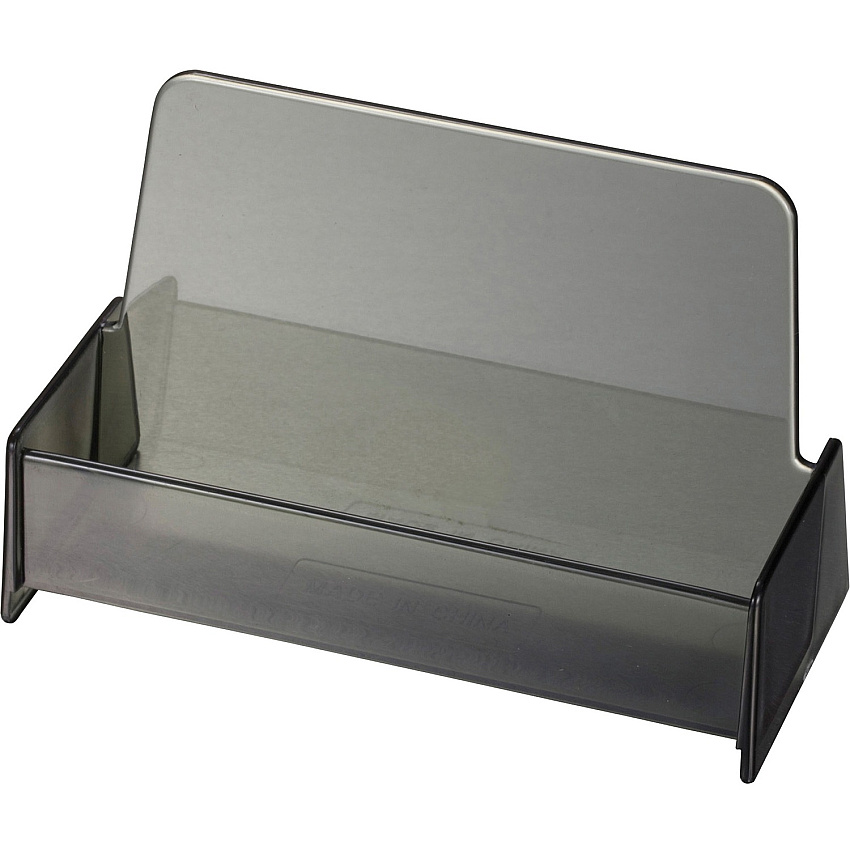 Officemate 50-Card Business Card Holder, Smoke (OIC97833)