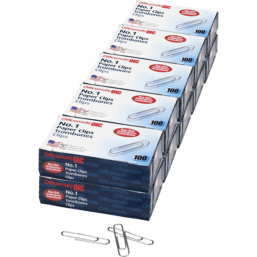 Officemate #1 Non-skid Paper Clips (OIC99912)