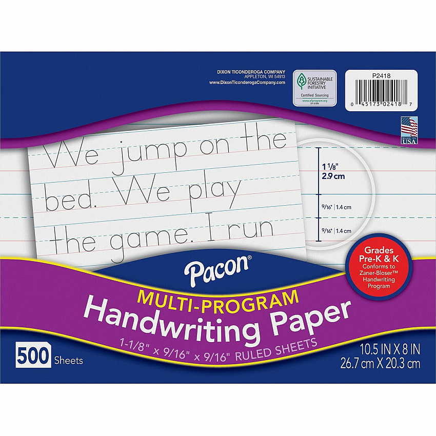 Pacon Multi-Program Handwriting Papers (PAC2418)
