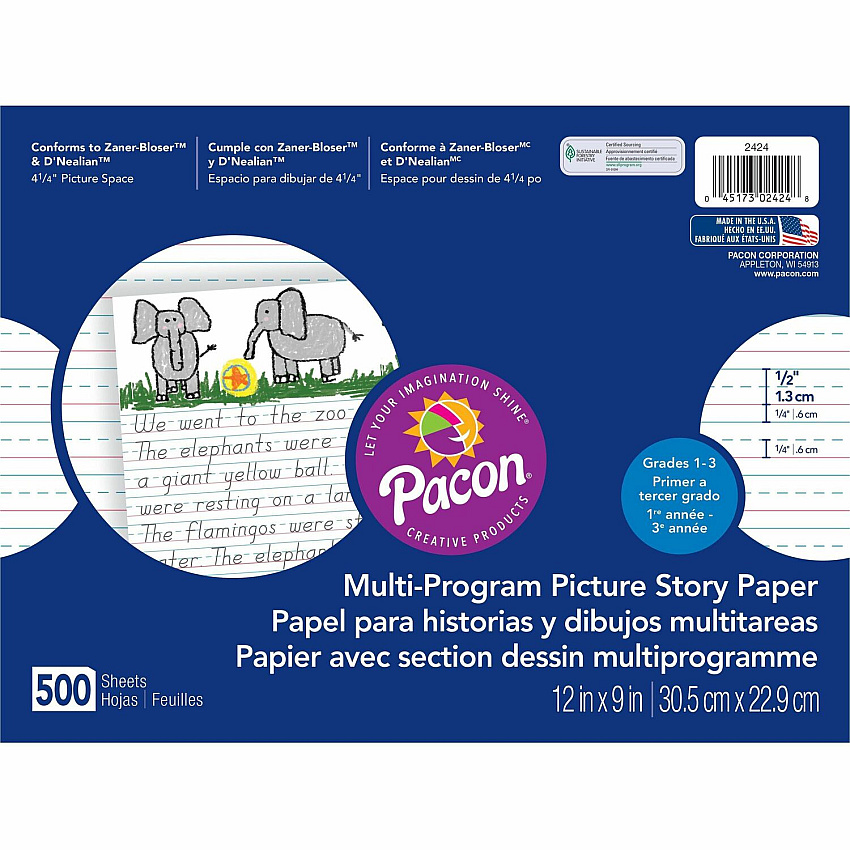 Pacon Multi-program Picture Story Paper (PAC2424)