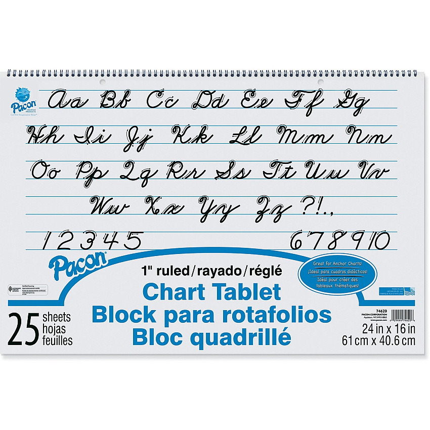 Pacon Ruled Chart Tablet (PAC74620)