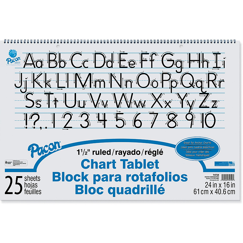 Pacon Ruled Chart Tablet (PAC74720)