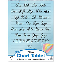 Pacon Cursive Cover Colored Paper Chart Tablet (PAC74731)