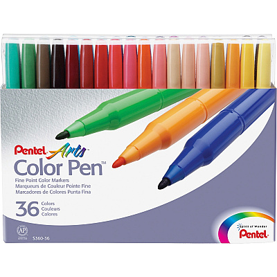 Pentel Arts Fine Point Color Pen Markers (PENS36036)
