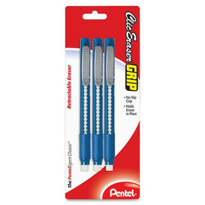 Pentel Clic Retractable Eraser (ZE21BP3K6)