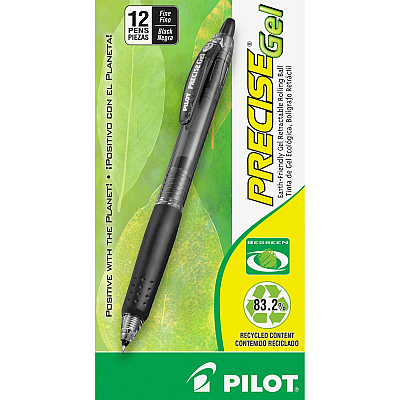 Pilot Precise Gel Fine Retractable BeGreen Pens (PIL15001)
