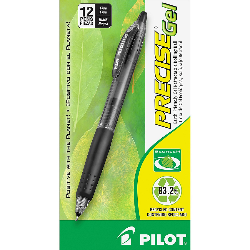 Pilot Precise Gel Fine Retractable BeGreen Pens (PIL15001)