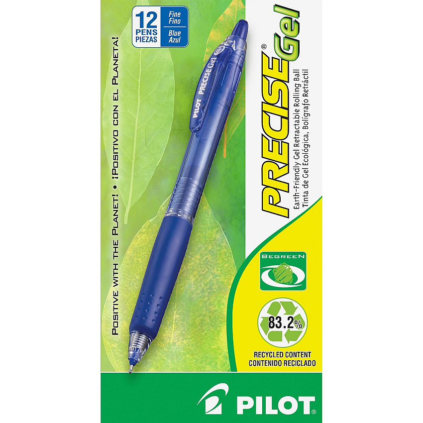 Pilot Precise Gel Fine Retractable BeGreen Pens (PIL15002)